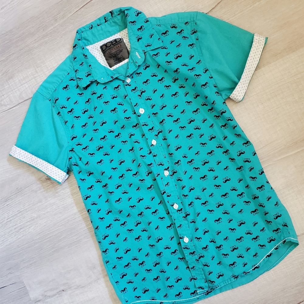 DCBD button down mustache short sleeve